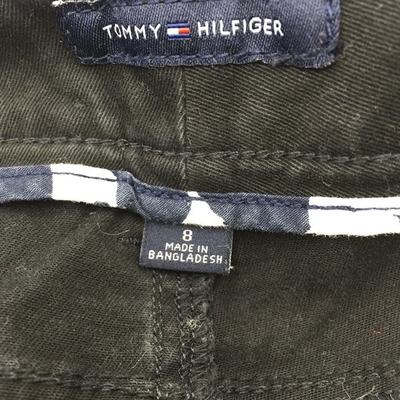Tommy Hilfiger Black Low Rise Boot Cut Twill Trouser Pants Size 8 w/ 29" Inseam - Picture 6 of 7